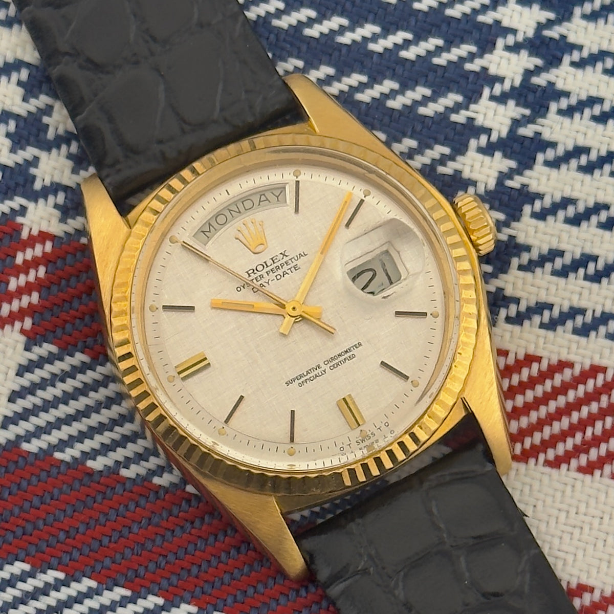 Vintage 1973 Rolex Day Date - Ref. 1803 - 36mm - Sigma Linen Dial - Men’s Watch