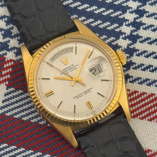 Vintage 1973 Rolex Day Date - Ref. 1803 - 36mm - Sigma Linen Dial - Men’s Watch