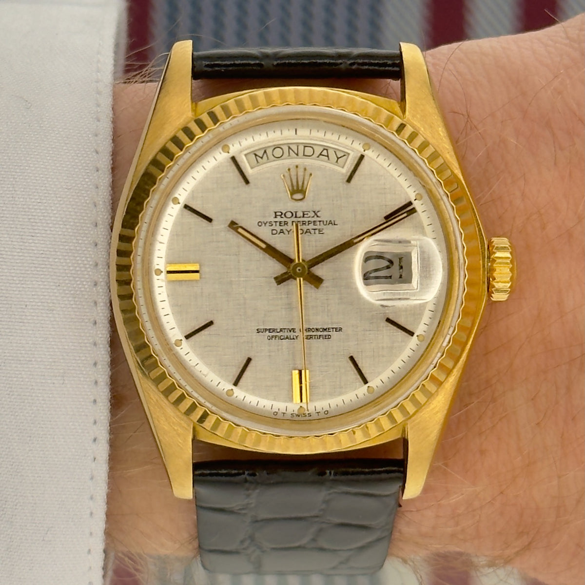 Vintage 1973 Rolex Day Date - Ref. 1803 - 36mm - Sigma Linen Dial - Men’s Watch