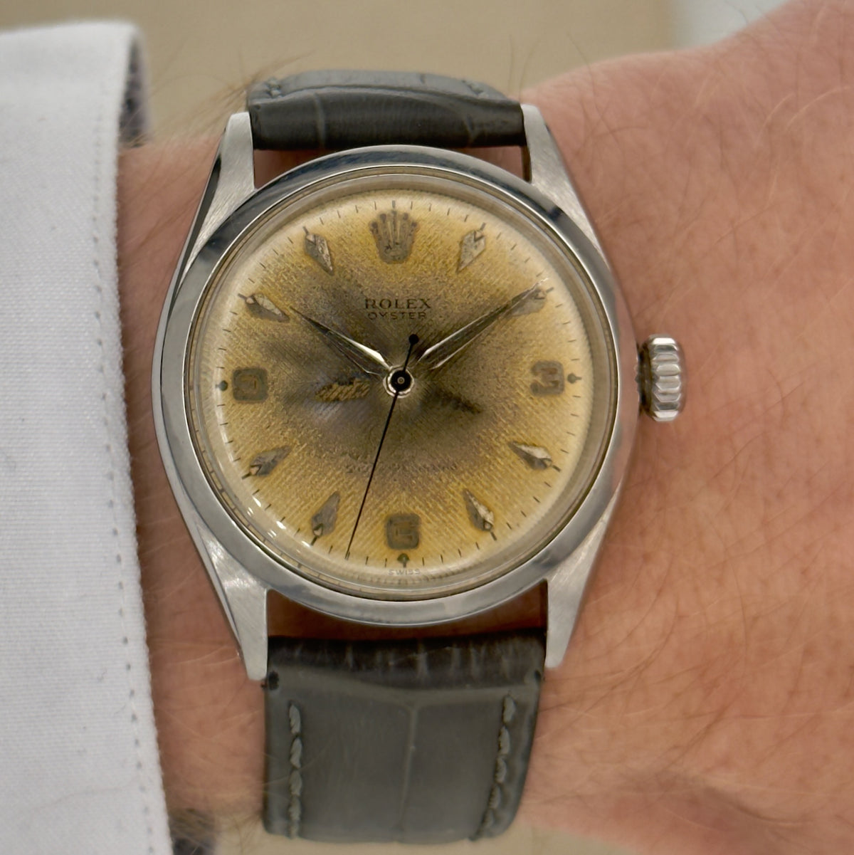 1950’s Rolex Oyster - Ref. 6480 - 34mm - Radium Burnt Dial