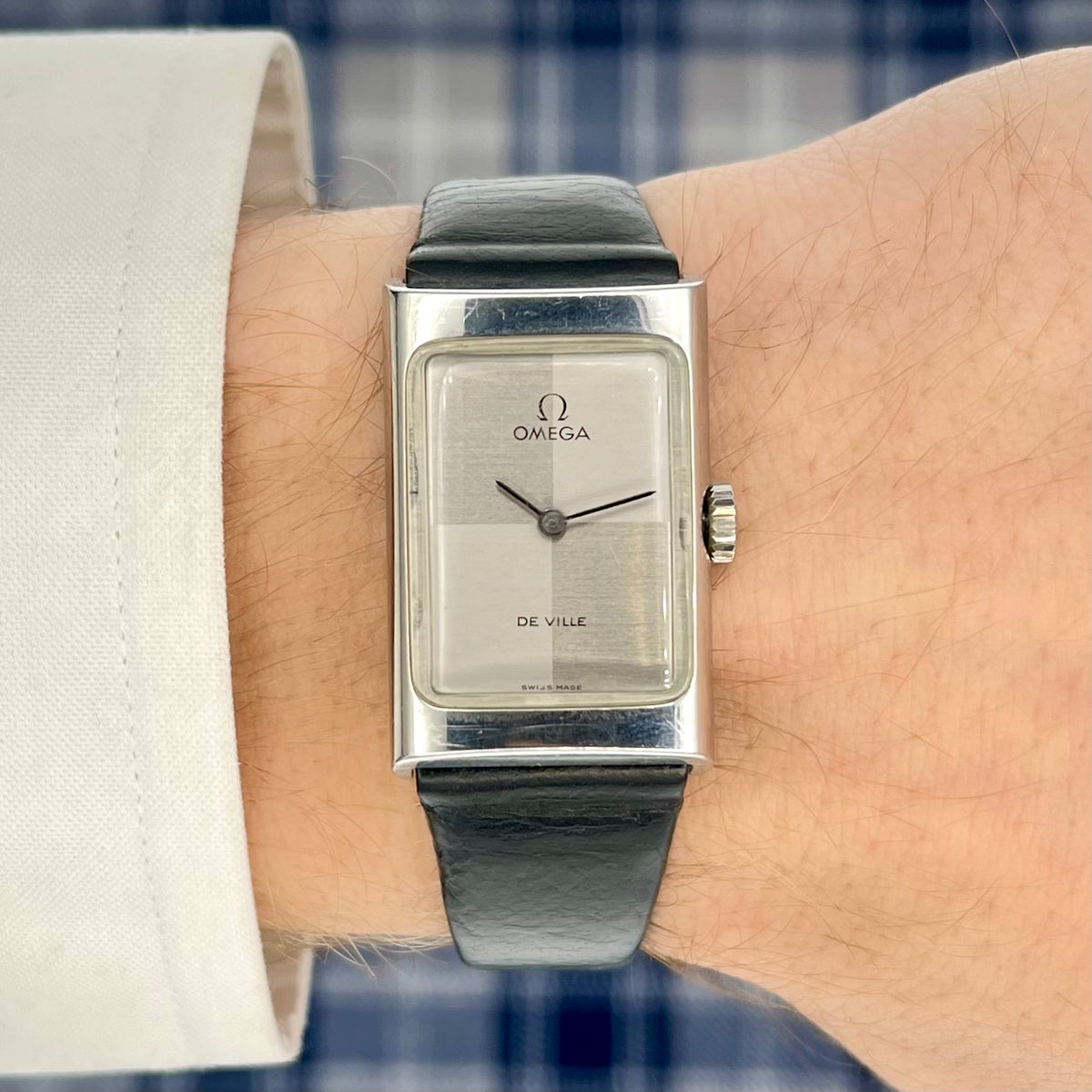 1970's Omega De Ville Tank - Checkered Dial
