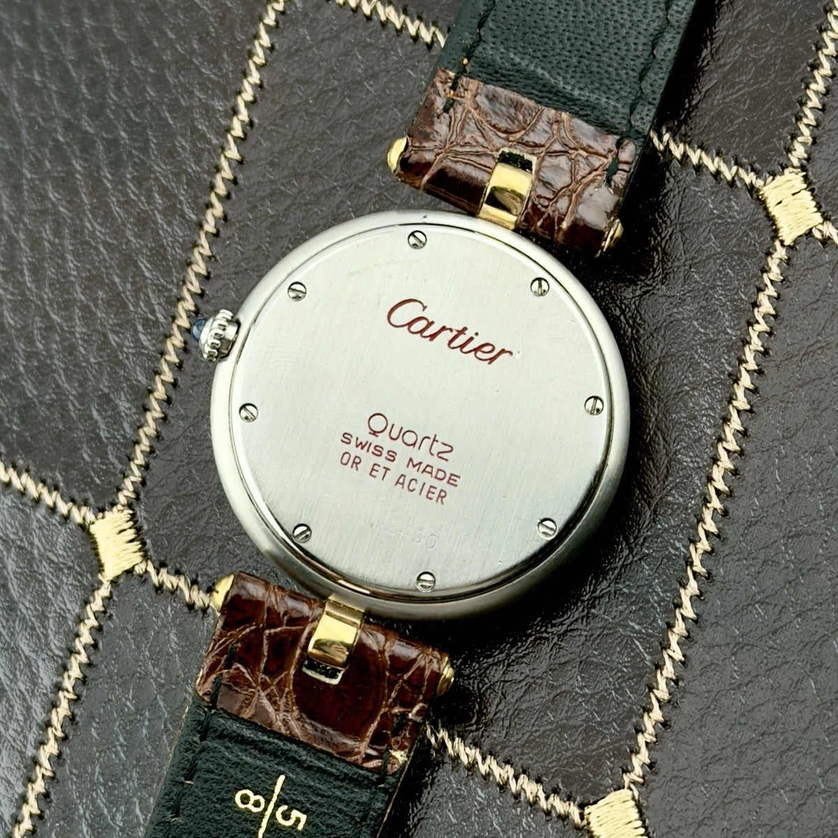 Vintage 1990s Cartier Panthere Vendome - Roman Numeral Dial - 18k Yellow Gold