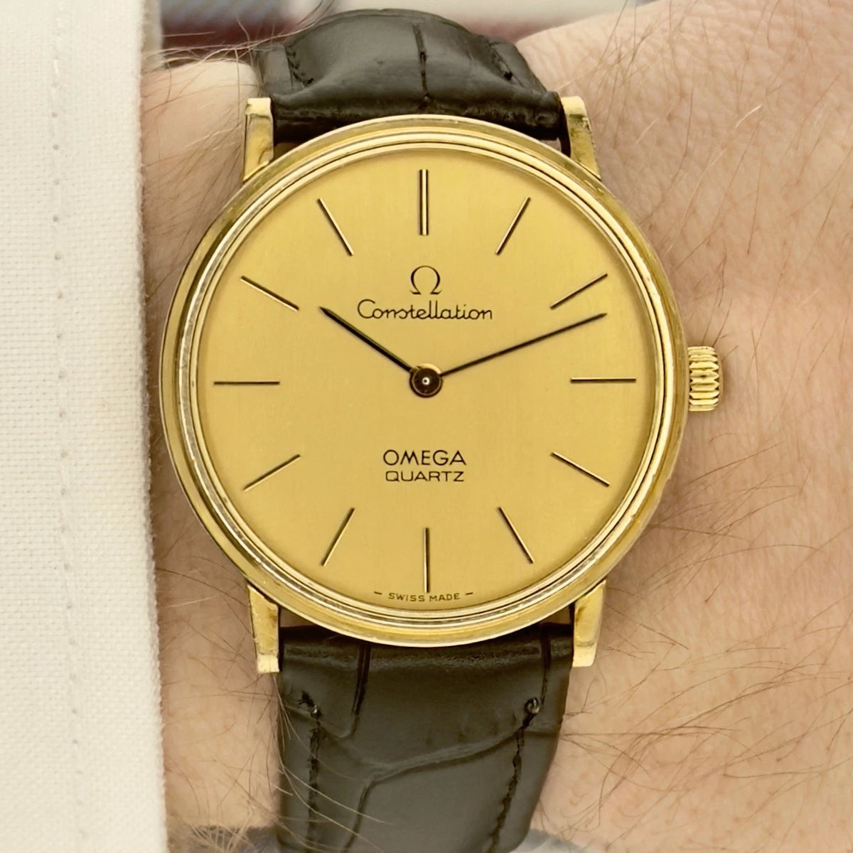 Vintage 1978 Omega Constellation - Gold Dial Quartz - Ref 191.0032