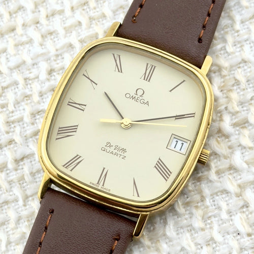 Vintage 1980s Omega DeVille - Roman Numeral - Ref 192.0058