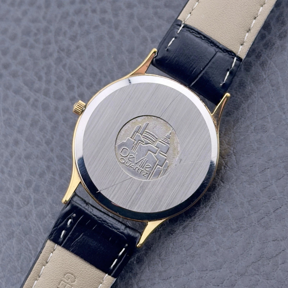 Vintage 1983 Omega DeVille - Gold Dial - Push Crown - Ref 195.0039