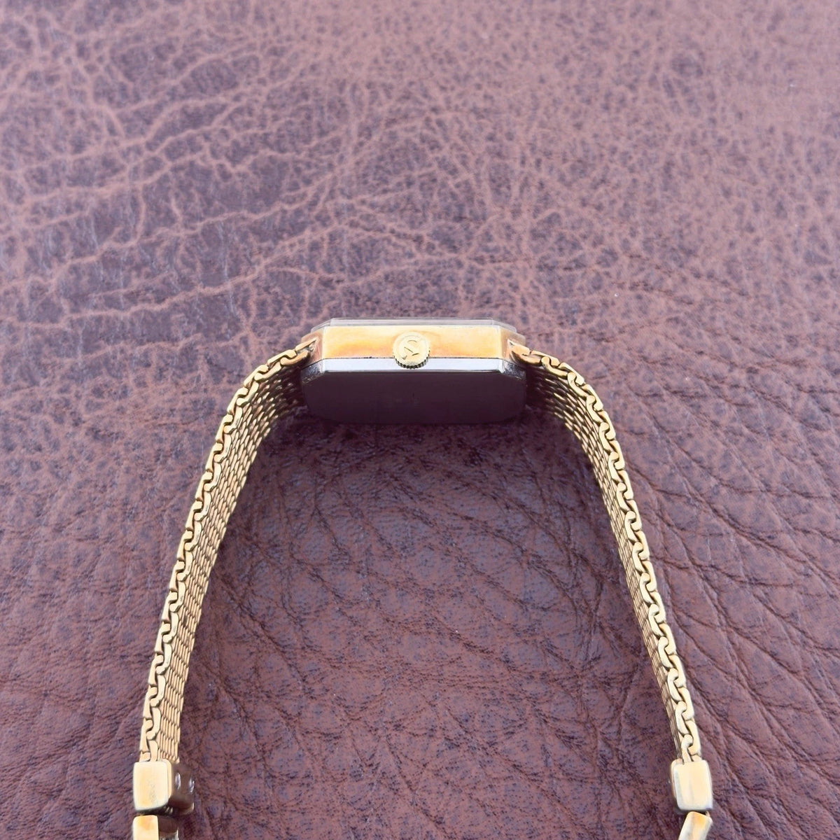 Vintage 1970s Rado Tank - Integrated Bracelet - Brushed Dial