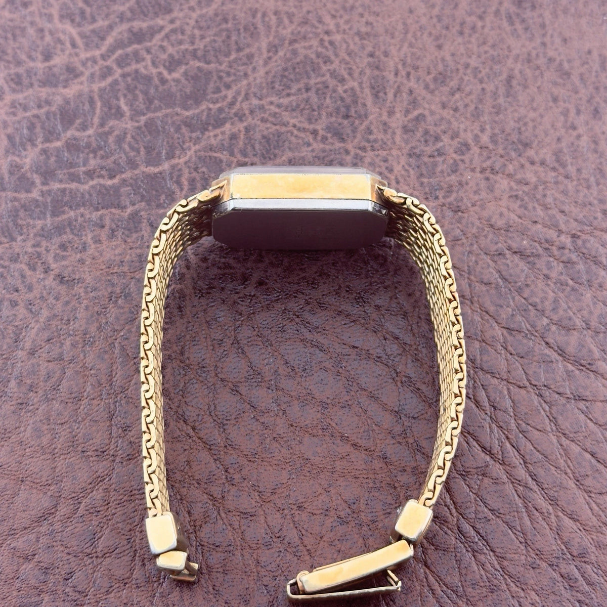 Vintage 1970s Rado Tank - Integrated Bracelet - Brushed Dial