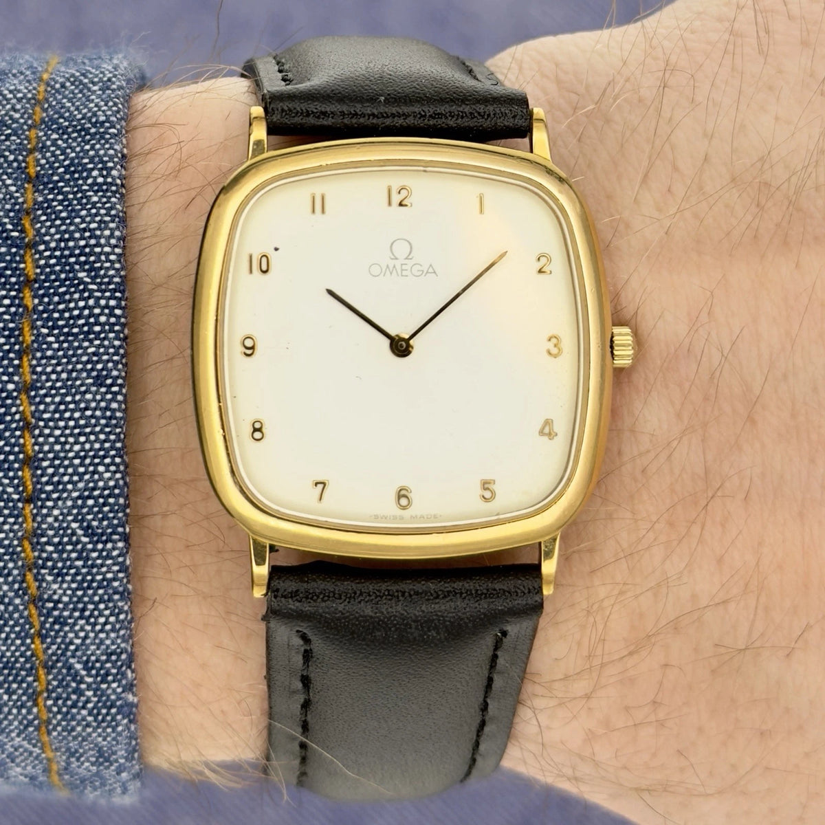 Vintage 1980s Omega De Ville - White Dial - Ref 195.0077.2