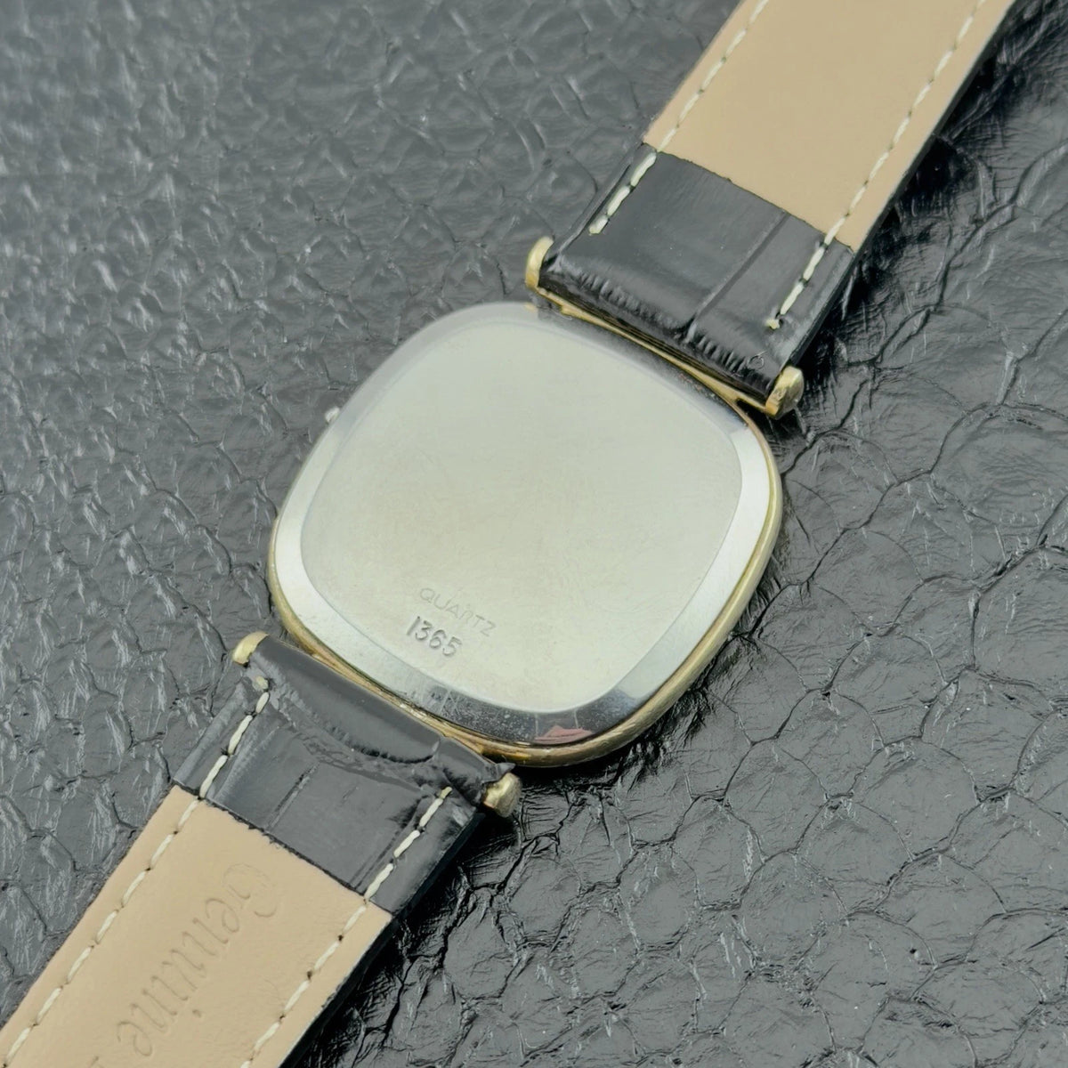 Vintage 1980s Omega De Ville Quartz - Square Tank - Numeral Dial