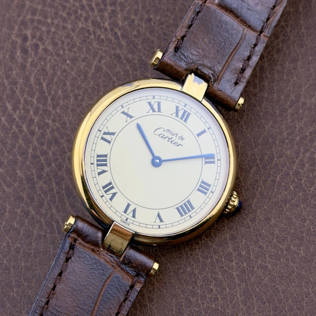 Vintage 1990 Cartier Must Vendome - Roman Numeral Dial - With Original Papers