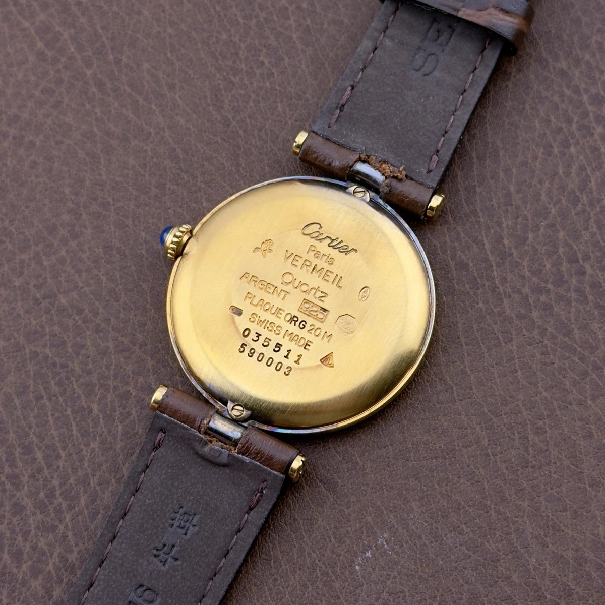 Vintage 1990 Cartier Must Vendome - Roman Numeral Dial - With Original Papers