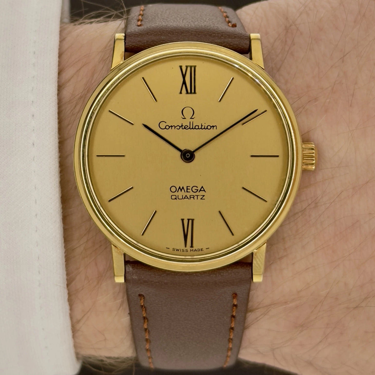 Vintage 1978 Omega Constellation - Gold Dial Quartz - Ref. 191.032