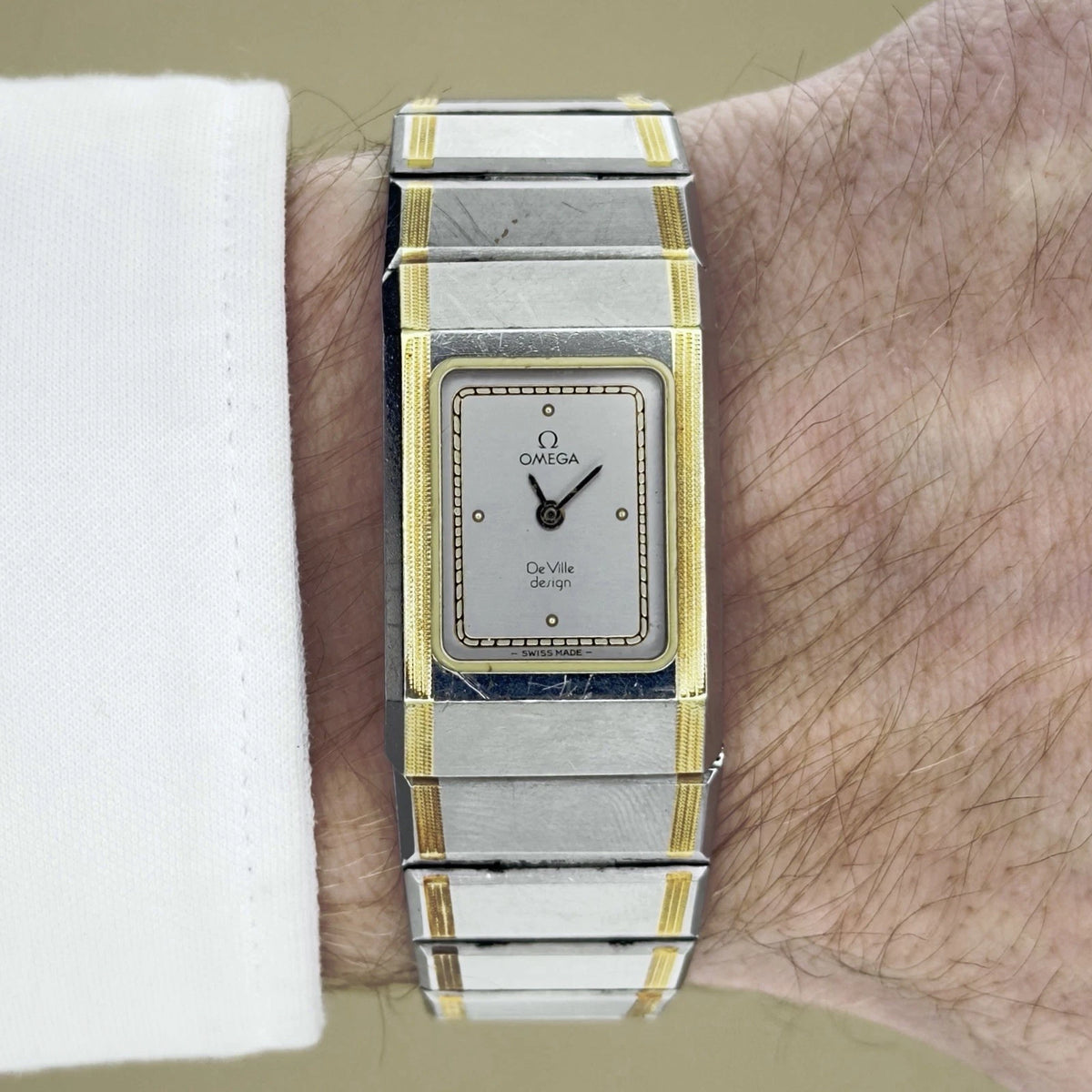 Vintage 1980s Omega De Ville Design - Two Tone Bracelet - Ref 595.0034