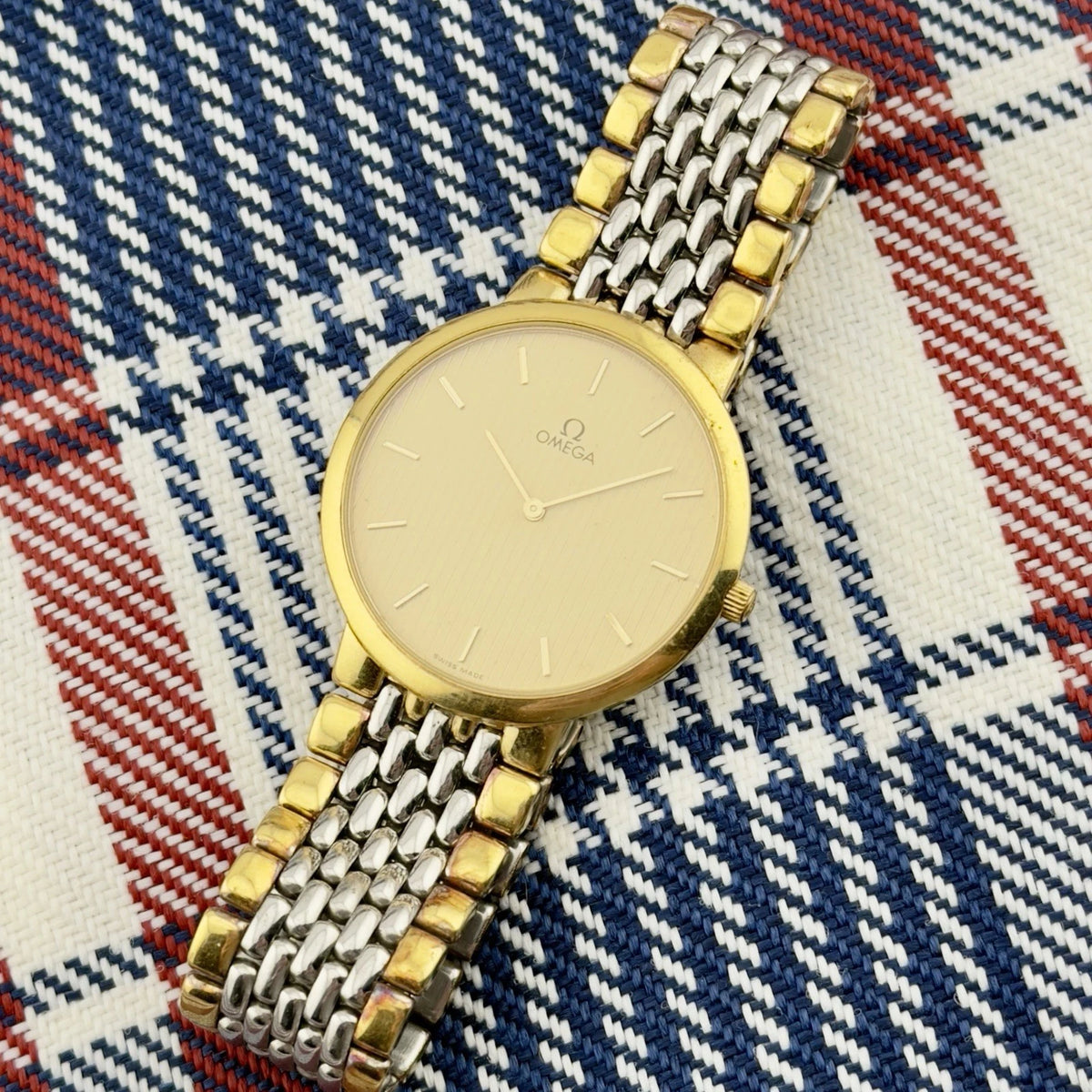 Vintage 1980s Omega De Ville Quartz- Two Tone - Ref 395.0875