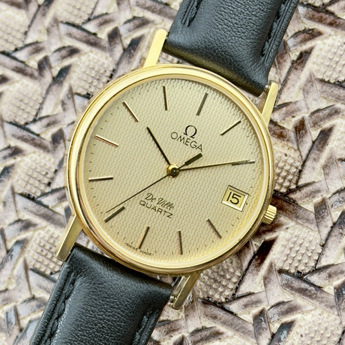 Vintage 1980s Omega Deville Quartz - Pattern Dial - Ref 192.0056
