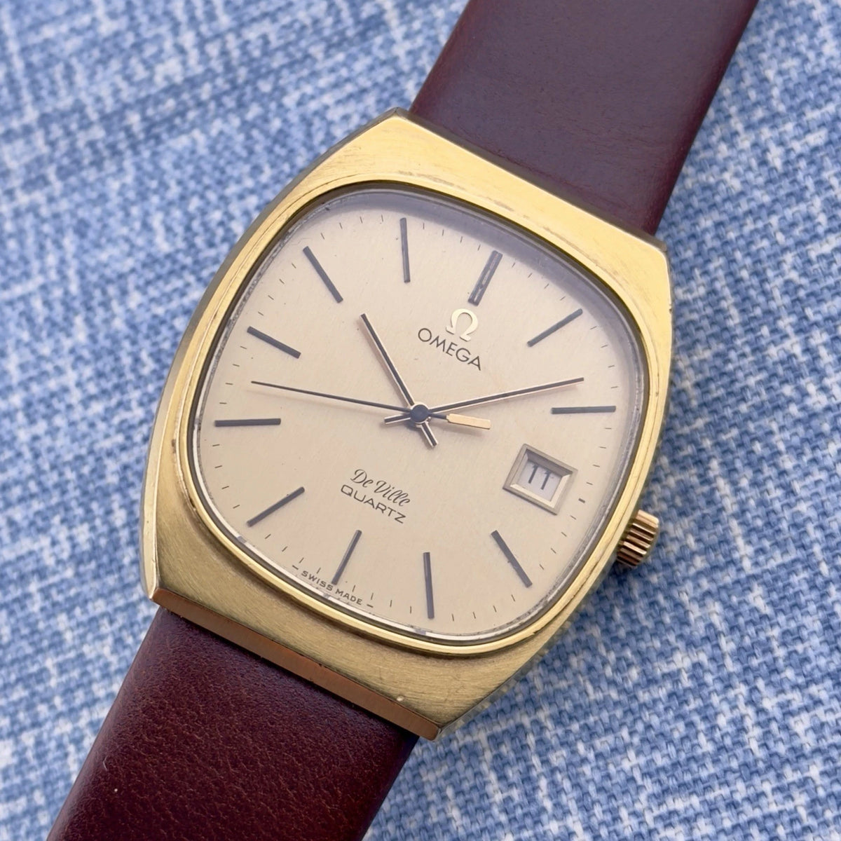 Vintage 1970s Omega De Ville - Gol Dial - Quartz - Ref 192.0035